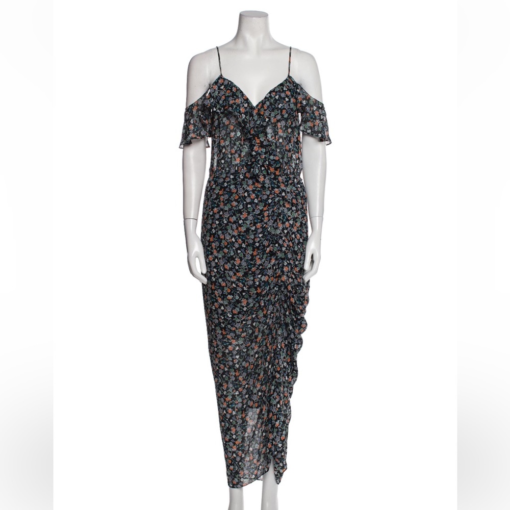 Veronica Beard Floral Print Midi Dress